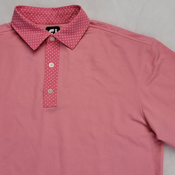 FootJoy Performance Golf Polo Pique 4-Way Stretch Breathable Size M Pink Mens - Picture 4 of 16